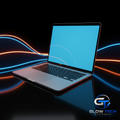 MacBook Air 13 M4 with Glow Tech Electronics branding