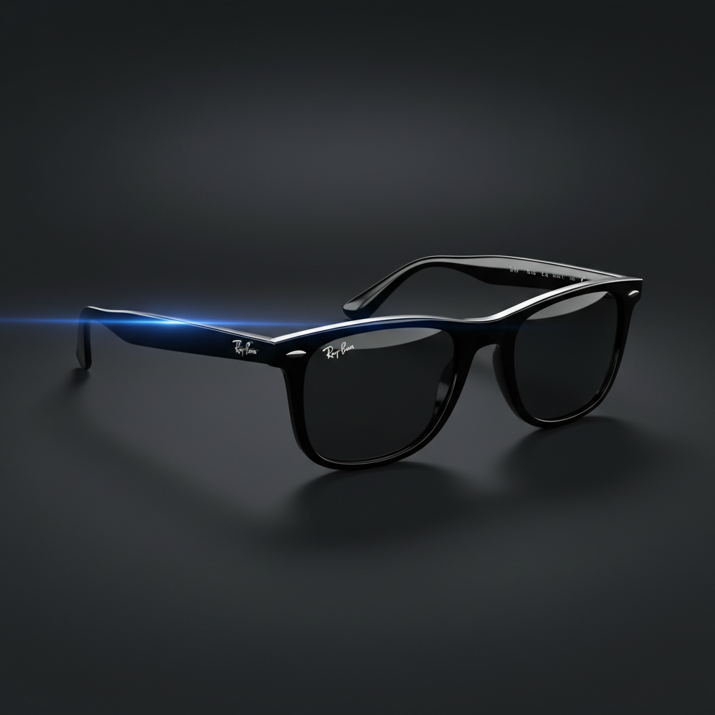 Ray-Ban Wayfarer All Black - Three-Quarter